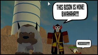 STEALING A FLYING BISON!!!! | ROBLOX AVATAR THE LAST AIRBENDER | iBeMaine