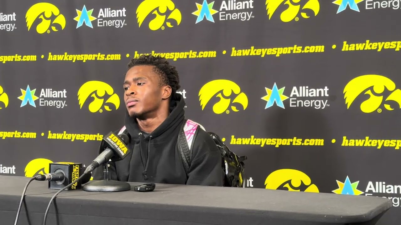 Nasir Bailey talks to the media following his 3-2 upset win over #7 Braeden Davis