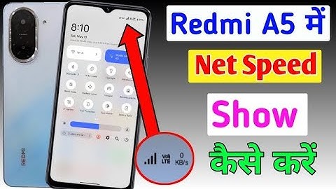 How to show net speed setting in redmi a5 me/redmi a5 me net speed kaise show kare
