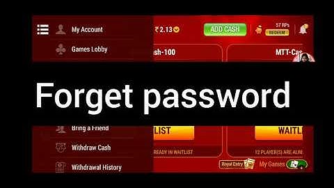 Rummy circle # Forget Password