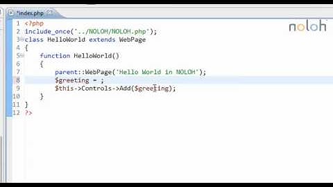 NOLOH PHP Framework: Part 5/5 (recap) - Adding & Instantiating Basic Controls