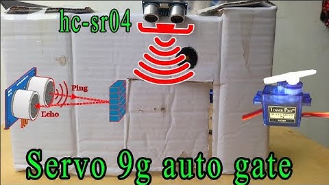 How to make Hc-sr04 , Servo 9g Auto gate, Buzer and Arduino