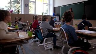 Classroom with children raising their hands | People  in Class Room | Class Free Stock Footage