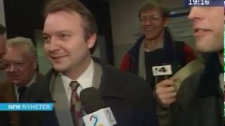 Vidar Kleppe presses ut av FrP (6), NRK Dagsrevyen 09.03.2001