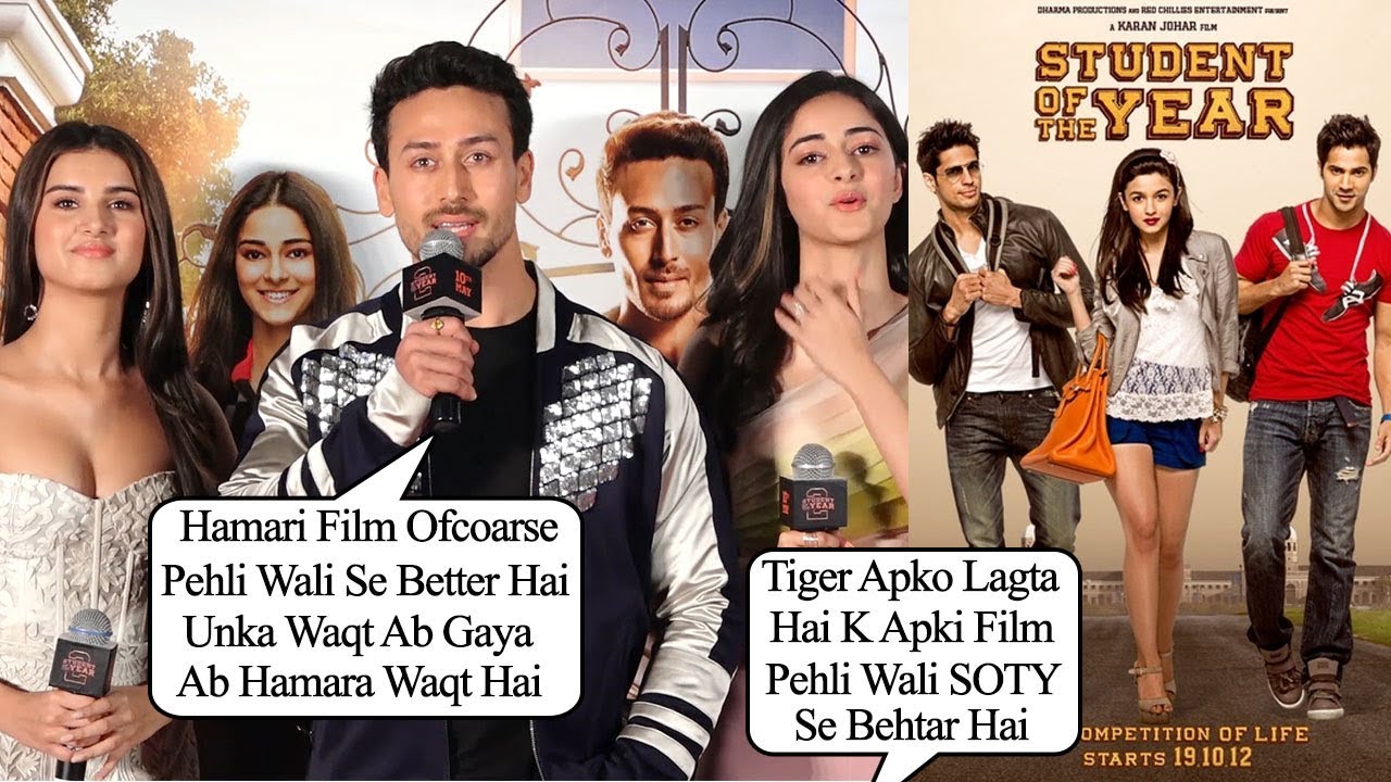 Tiger Shroff SH0KING Reply On Whether His Film SOTY 2 Is Better Then Alia Varun & Siddharth's SOTY1 - YouTube