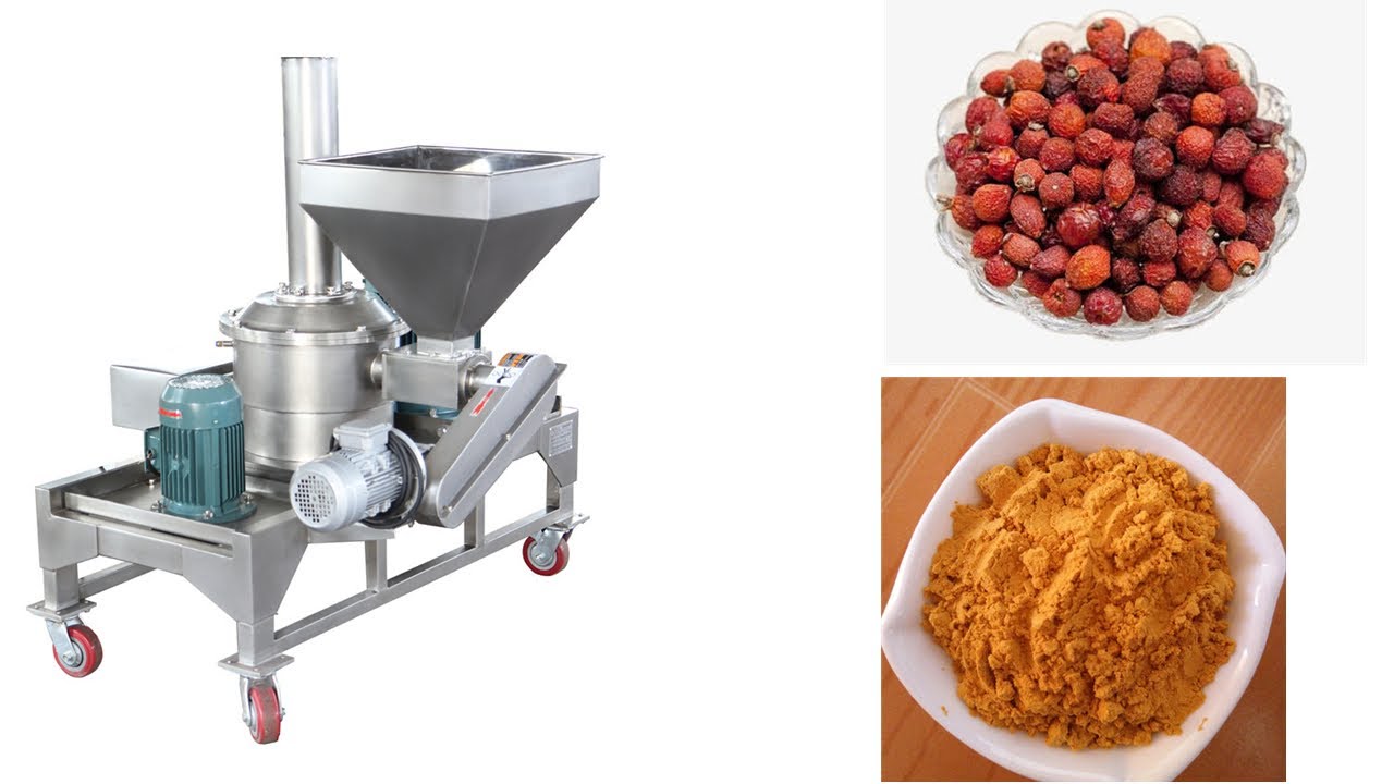 BSP ACM pulverizer grinding test on super fine rosehip powder making ...