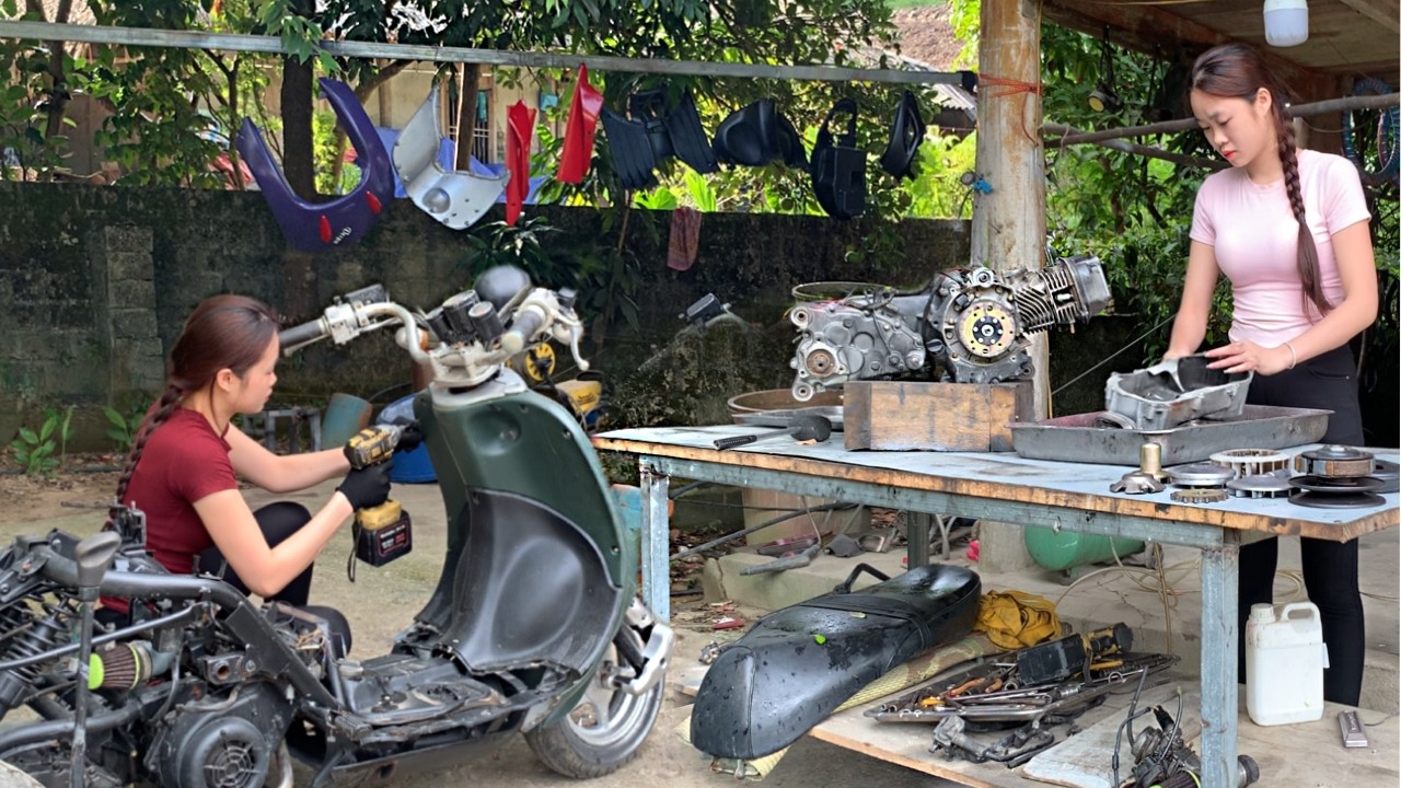 アクセサリー VESPA! RESTORE & MAINTENANCE Repair and Restore a Severely Damaged Vintage Vespa. - YouTube