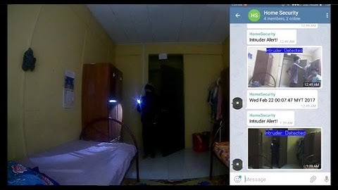 Intruder Detection Warning System via Telegram