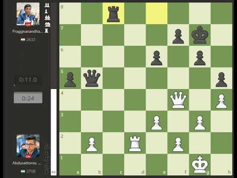 Praggnanandhaa VS Abdusattorov Tata Steel Chess India - Rapid