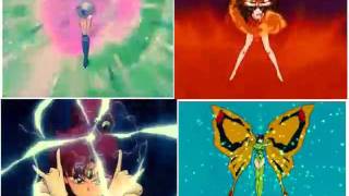 Inner Senshi Classic Attacks [Split Screen]
