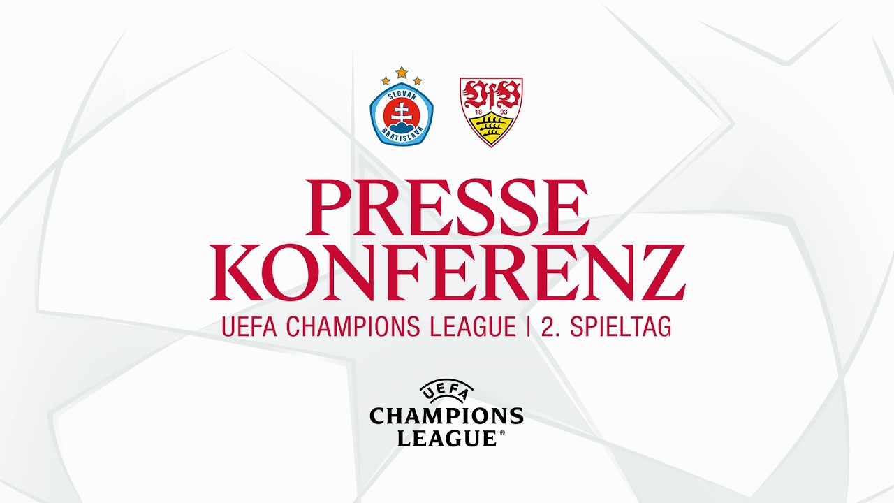 LIVE: Pressekonferenz vor Slovan Bratislava – VfB Stuttgart | UEFA Champions League
