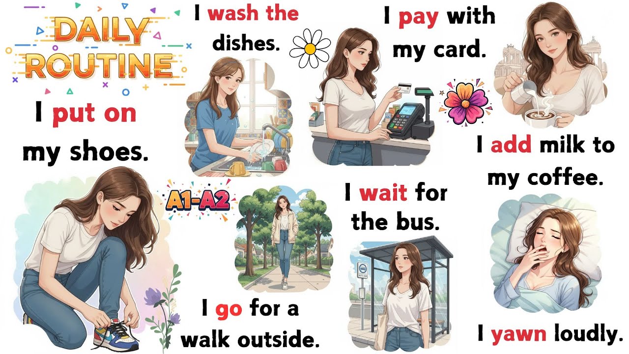 🌅 Learn English Through My Day: Morning to Night Routine (Perfect for Beginners!) 🌙