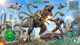Dino Robot Transform War Jet Bike Car Dinosaur Transformation Game New Robot - Android Gameplay