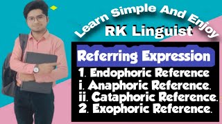 Referring Expressions Types Of Referring Expressions In Discourse Ysis In Hindi Urdu.