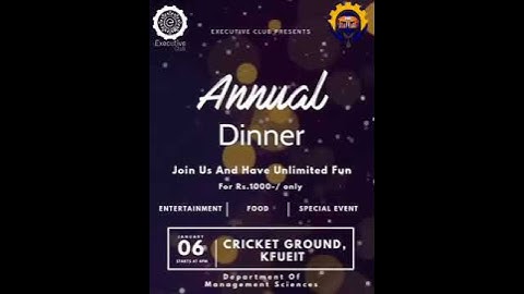 Annual Dinner 2020 Promo #DMS #KFUEIT