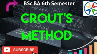 CROUT'S METHOD 🙌 || MATRIX INVERSION 🔥|| #BSc6thSem #BA6thSem #Mathematics 🎉💐
