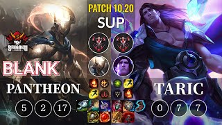 SG Blank Pantheon vs Taric Sup - KR Patch 10.20