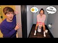 making "DIRTY" noises with the DOOR LOCKED prank on my boyfriend.. *BAD IDEA*