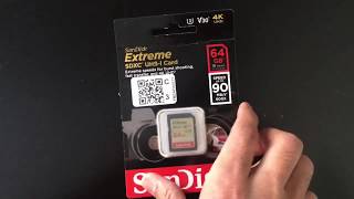 Sandisk Extreme SDXC Memory Card Unboxing Review