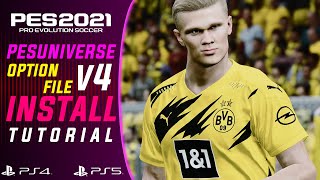 PES 2021 | PES Universe V4 Option File Install Tutorial [V3 Upgrade for PS4   PS5]