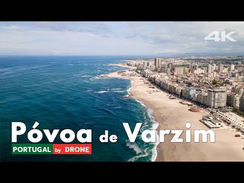 Póvoa de Varzim 4K drone footage Portugal by drone