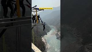 Ganga bungee jump in devparyag #adventure #uttarakhand