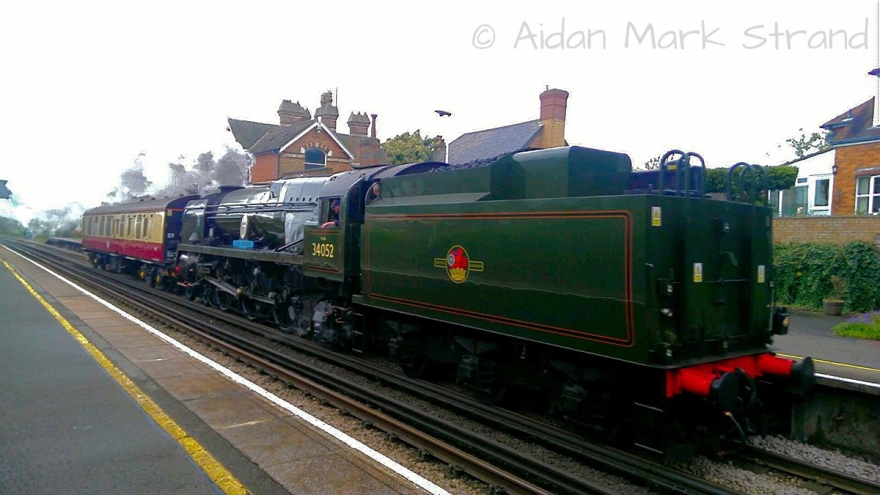 34052 "Lord Dowding" Light Engine Move from Swanage