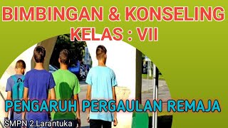 BIMBINGAN DAN KONSELING'PENGARUH PERGAULAN REMAJA'