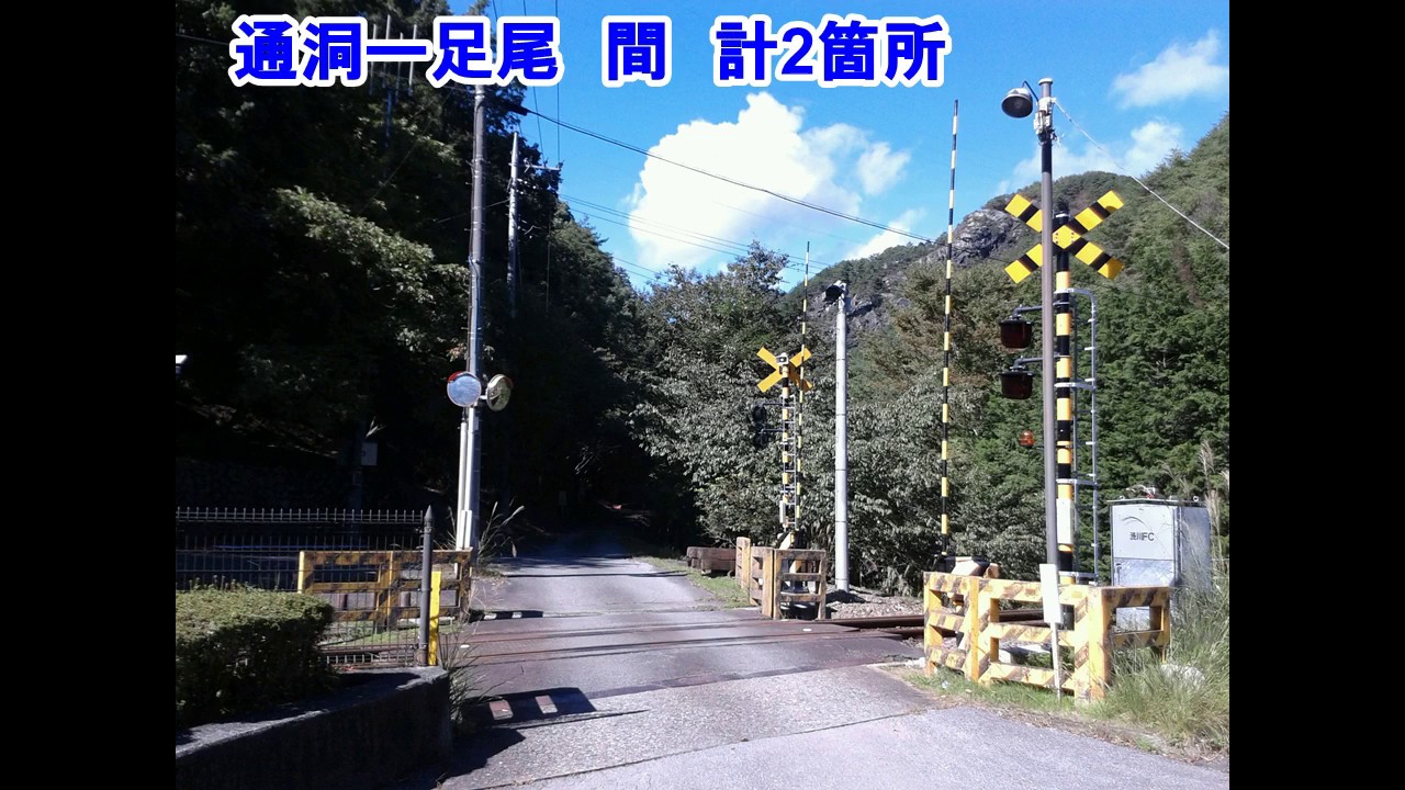 わたらせ渓谷鐡道の全ての踏切（桐生ー間藤）群馬県、栃木県
