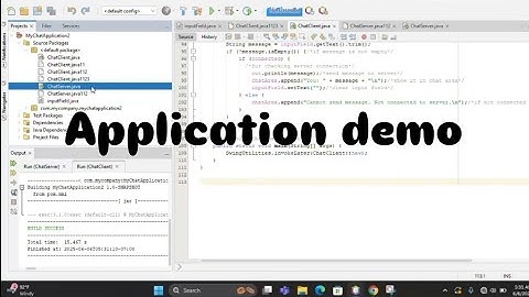 Client server chat application short demonstration video