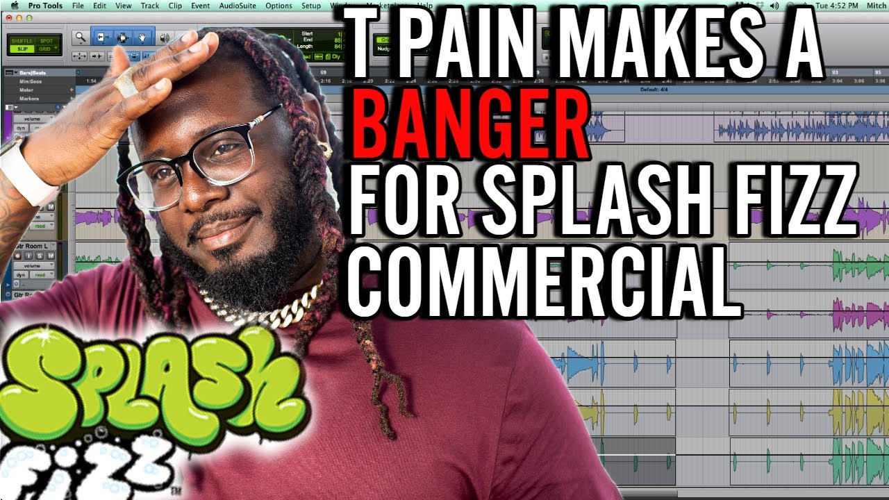 T Pain Records A BANGER For Splash Fizz Commercial FULL RECORDING PROCESS