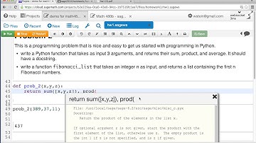 2014 04 02 -- lecture 2 of Sage course