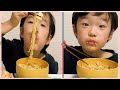 [るだモッバン][日本語字幕]BTSジンさんのCMのおかげでめちゃ人気のジンラ—メン(甘口)を食べました。お餅と玉子入りのジンラ—メン🍜