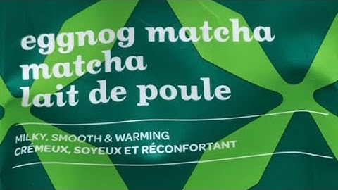 David’s Tea Review : Eggnog Matcha