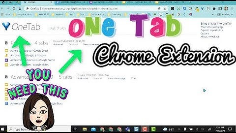 One Tab Chrome Extension