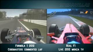 F1 2012 Codemasters Vs Real life @ Monza [HD]