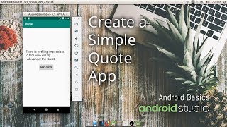Create a Simple Android Application | Quotes App | Basics | Android Studio Tutorail