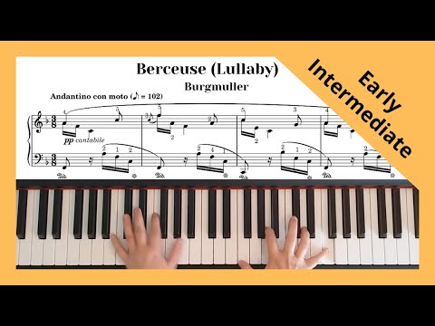 Burgmuller - Berceuse (Lullaby), Op. 109 No. 7. Early Intermediate Level.