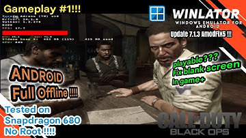 Call of duty Black Ops Android Winlator 7.1.3 | Tested on Snapdragon 680 - Gameplay #1