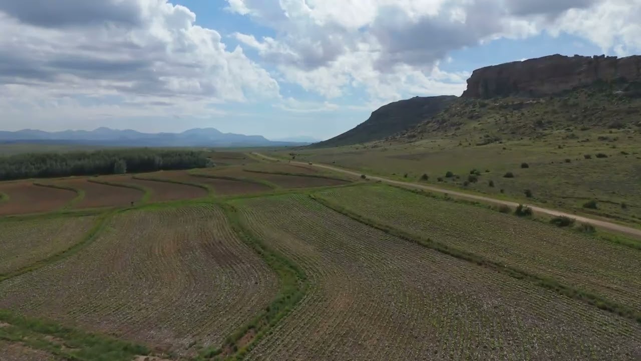 [77] On S506 near Fouriesburg - Flying over farm lands
