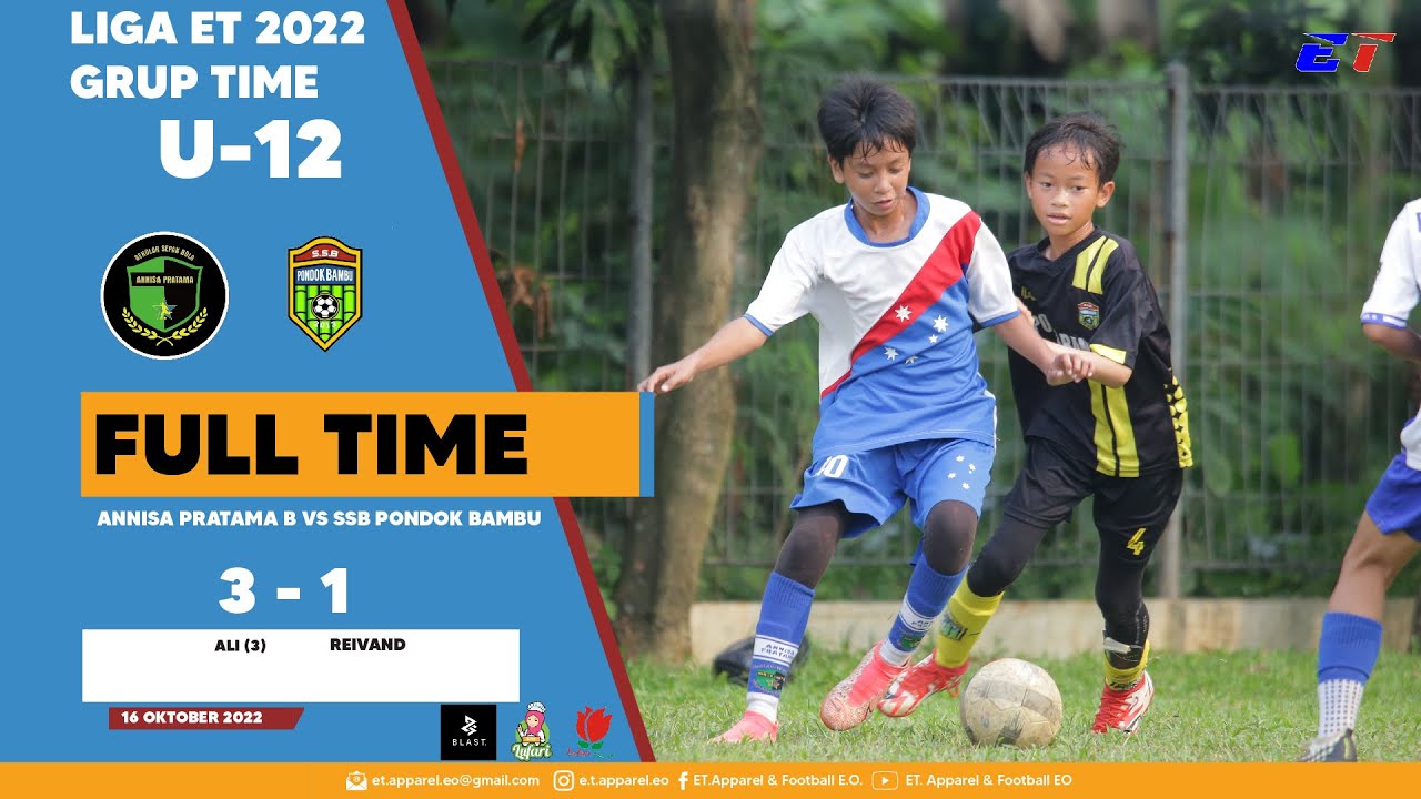 ANNISA PRATAMA B VS SSB PONDOK BAMBU WEEK 7 (GRUP TIME U12) YouTube