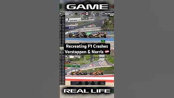 Recreating F1 Crashes | Verstappen & Norris Austria 2024 #shorts #f1 #f1crashes