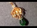 Bell flower wire copper pendant - handmade jewelry design 78