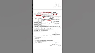 mgkvp bed 3rd Semester time table jari। B.Ed 3rd Semester Time Table MGKVP #shorts #uniceducation