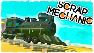 БИТВА: СТРОИМ ПАРОВОЗ НА ПОРШНЯХ В SCRAP MECHANIC!!!