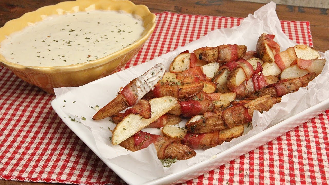 Bacon Wrapped Potatoes with Queso Blanco Dip | Ep. 1309 | Laura in the Kitchen