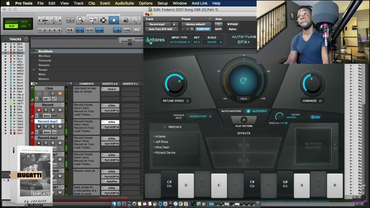 Fedarro Recording A Hook "Make It Or Die Trying" Pro Tools Vocal