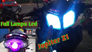 cara memasang lampu RTD 6 sisi di motor jupiter Z | cara pasang lampu RTD 6 sisi di motor jupiter