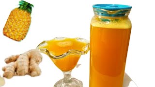 Let's Make My Healthy Ginger Pineapple Drink// Ginger Pineapple Juice/Chiomas Kitchen.
