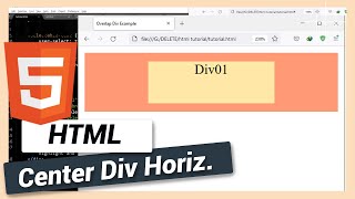 How to Center Div or Element Horizontally | HTML and CSS Tutorial